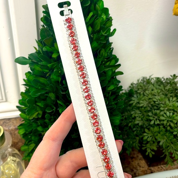 Swarovski Elements Rose Tennis Bracelet - Picture 7 of 7